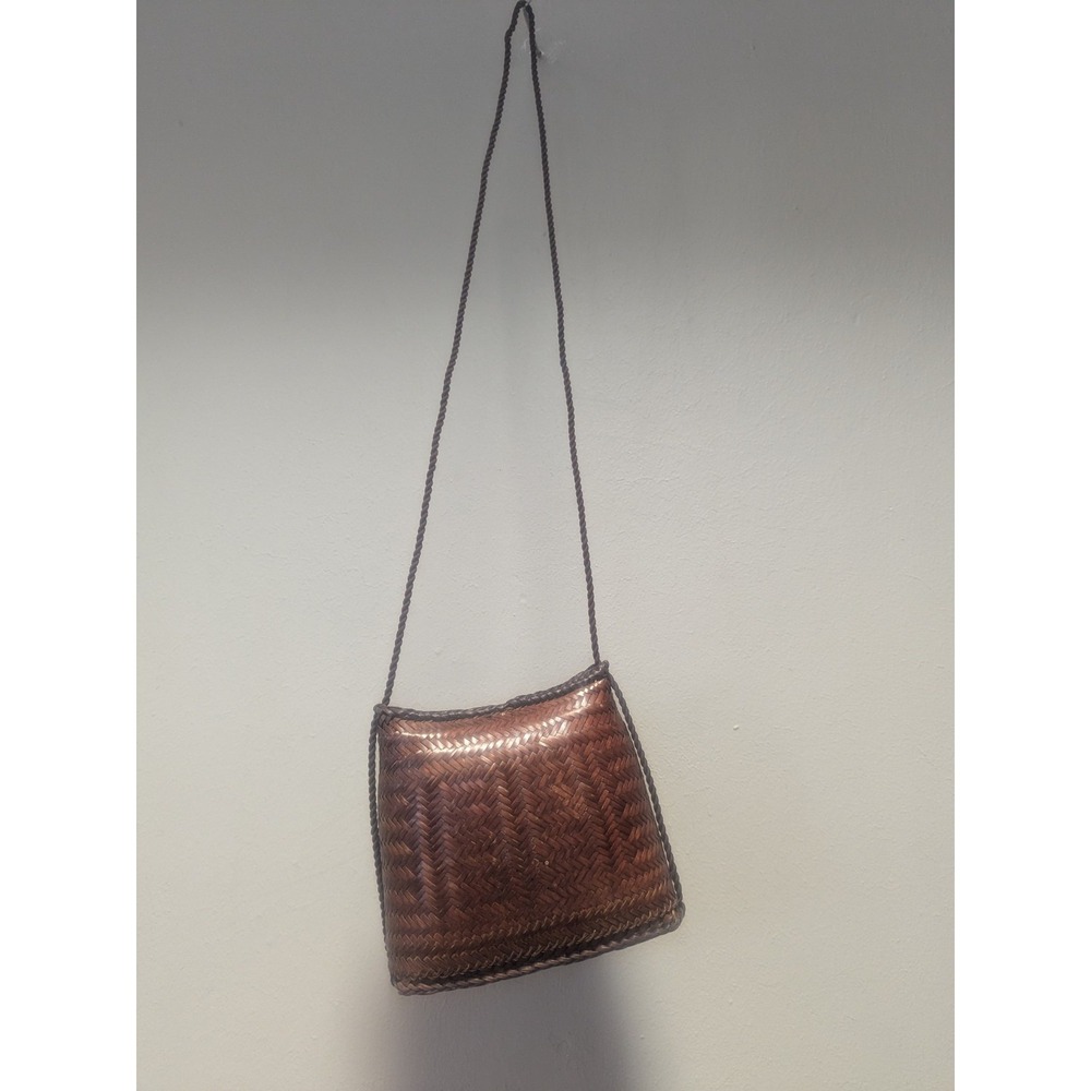 Vintage Mister Ernest Woven Rattan Nito Vine Shoulder Bag Made Philippines Boho